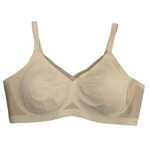 Honeylove Wire Free Crossover Bra Beige 1X Adjustable Full-Coverage